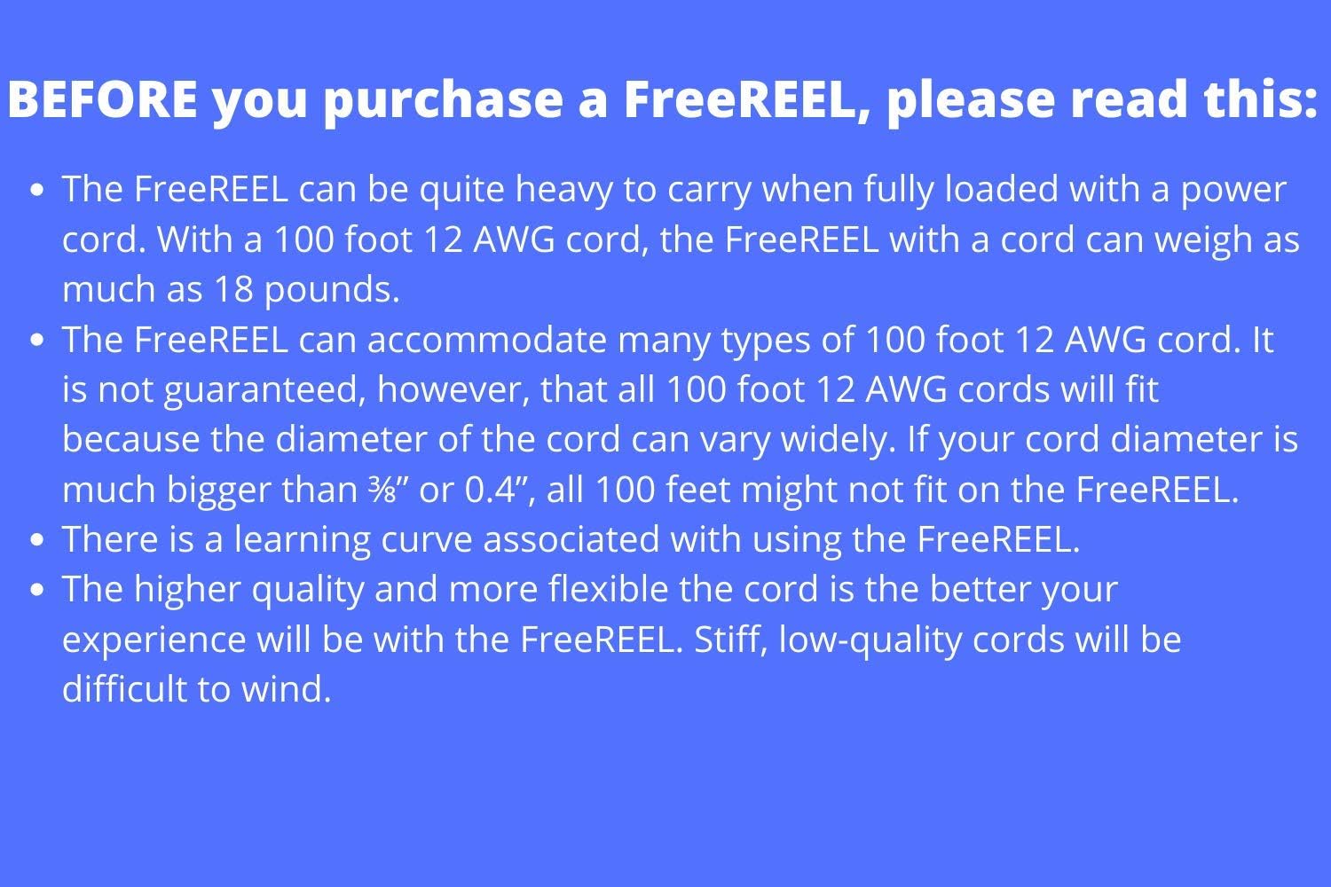 100 ft 12/3 Heavy Duty Extension Cord Reel - 50 ft Air Hose Reel - Cord, Hose, Cable Storage Organizer - - Includes 1 Storage Cassette Reel, 1 Precision Guide/Winder, 1 Wall Storage Mount