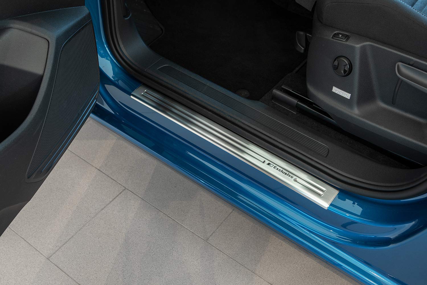 tuning-art EX136-SM Juego de Protectores de Umbral para VW T-Roc 2017-2025 Acero INOX