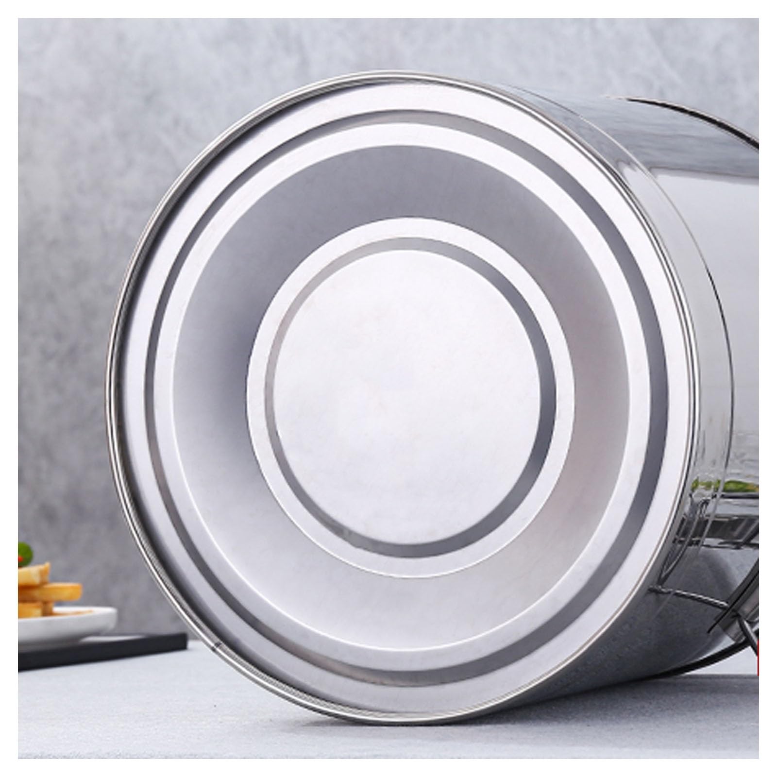 Cubeta aislante para calentar alimentos, recipiente hermético de acero inoxidable de 10 L para granos y harina, contenedor de transporte térmico para restaurantes y cantinas