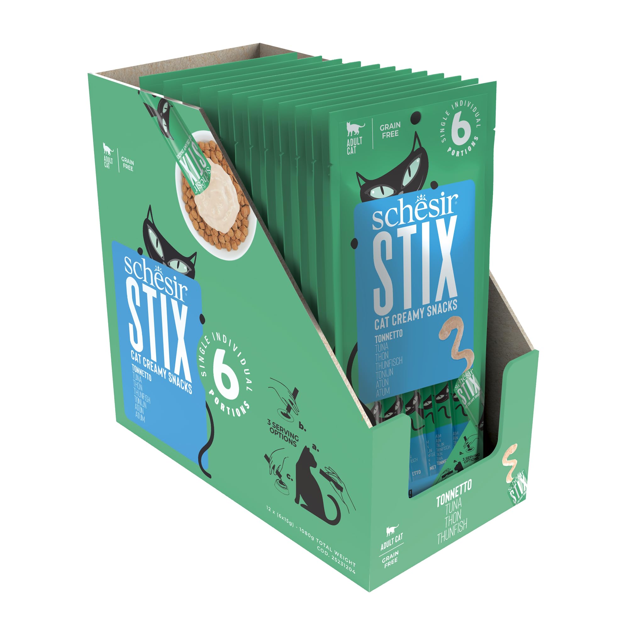 Schesir, Stix tuńczyk przekąska dla kota 12 x 6 x 15 g