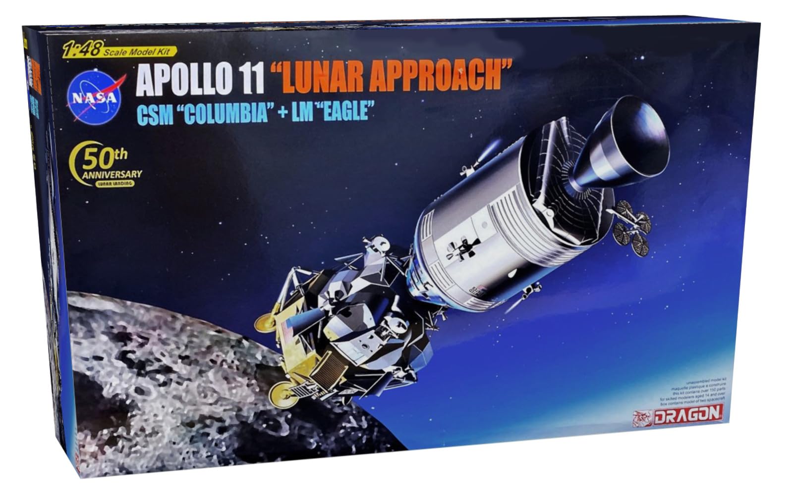Amazon | ドラゴン 1/48 アポロ11号 司令船コロンビア/機械船&月着陸船