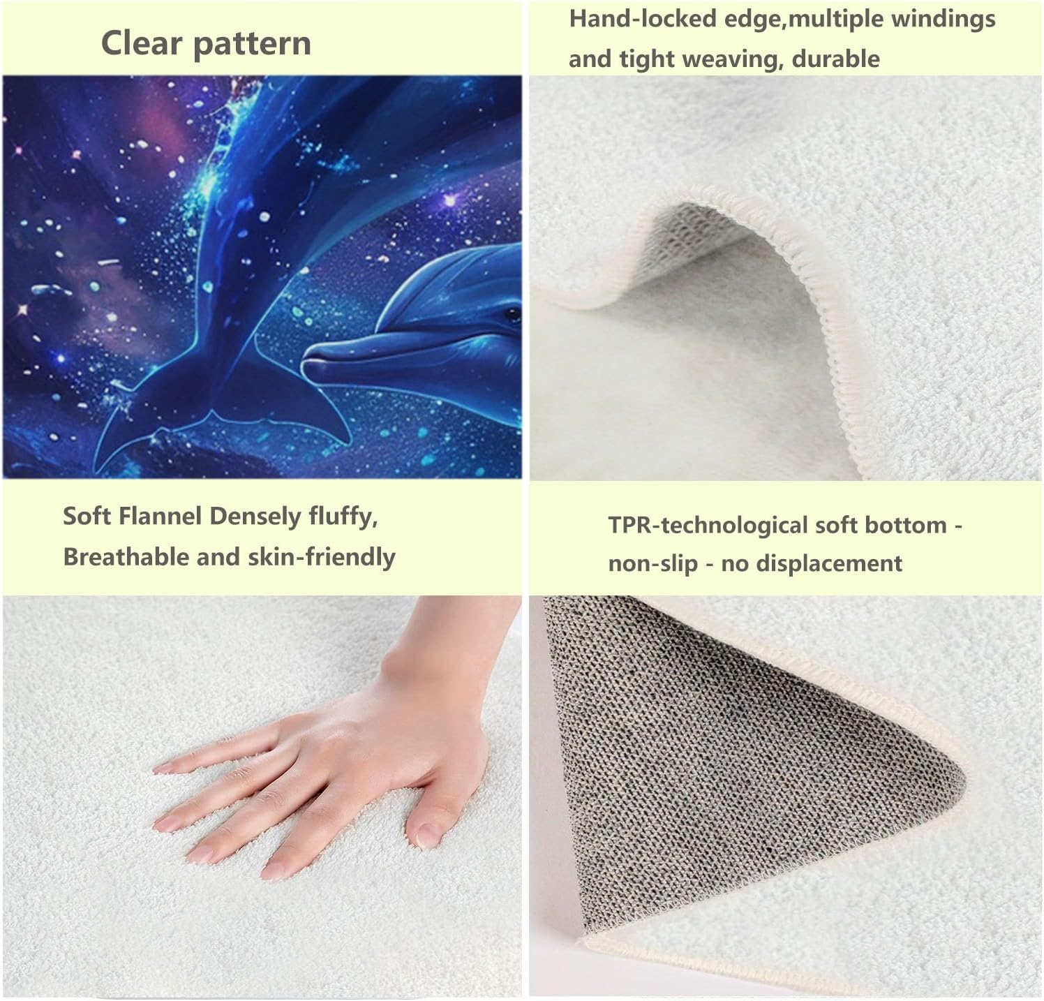 Generic Area Rug for Bedroom Starry Sky Dolphin Stars Washable Rugs 2x3 Modern Soft Non-Slip Floor Carpet Indoor Outdoor Rug Entryway Rug for Living Room Laundry Room