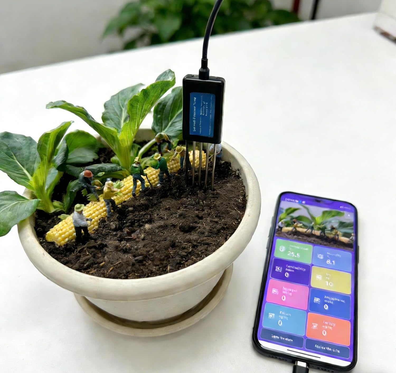 8 in 1 Soil Tester, Nitrogen, Phosphorus, Potassium Npk Tester, Ph, Moisture, Nutrient Conductivity, Ec Meter,High Accuracy Digital Sensitive,Soil Fertility Test