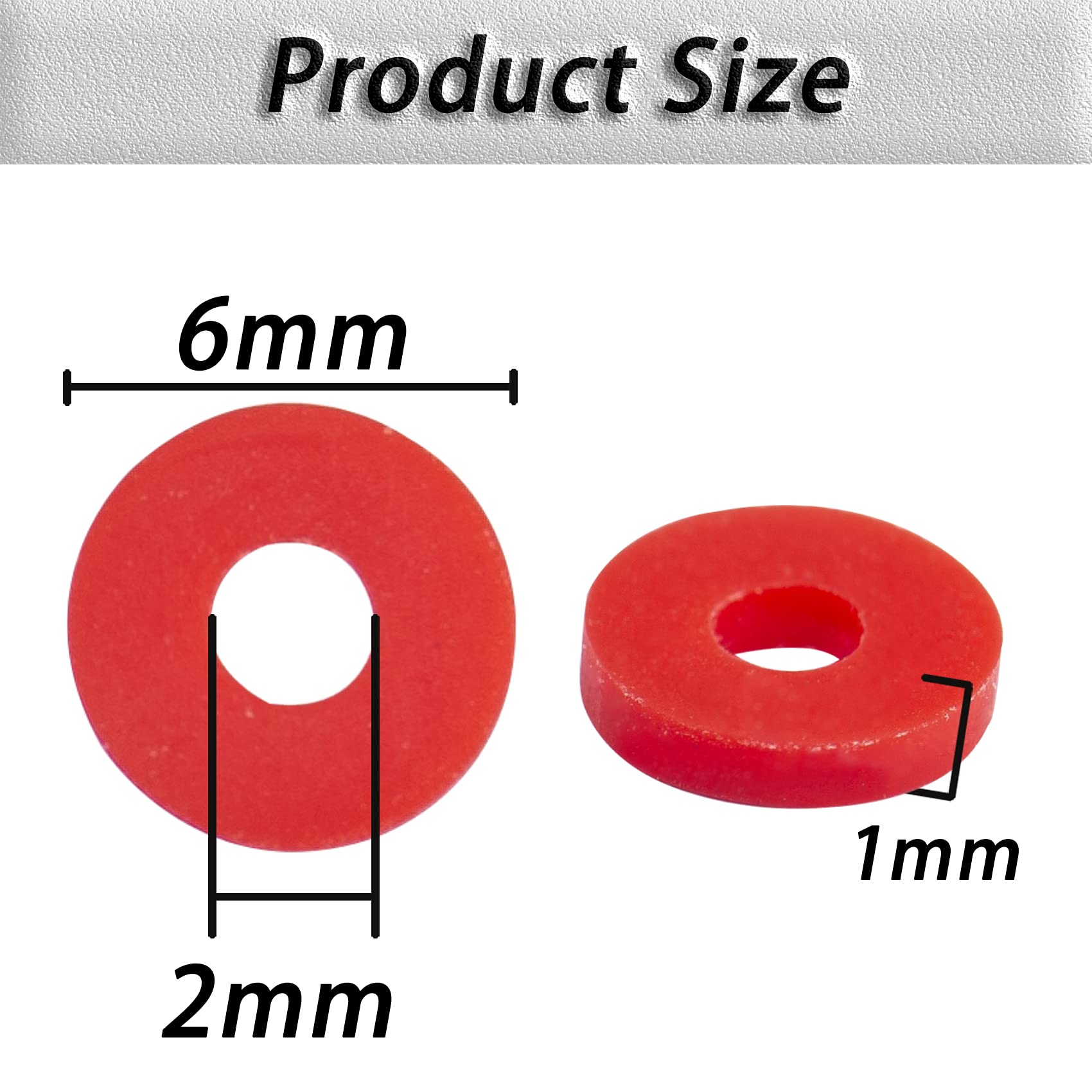 Hiswan Red Polymer Clay Beads, 6mm Heishi Bead for Jewelry Bracelets Necklace Making 1000PCS, Small - Image 2