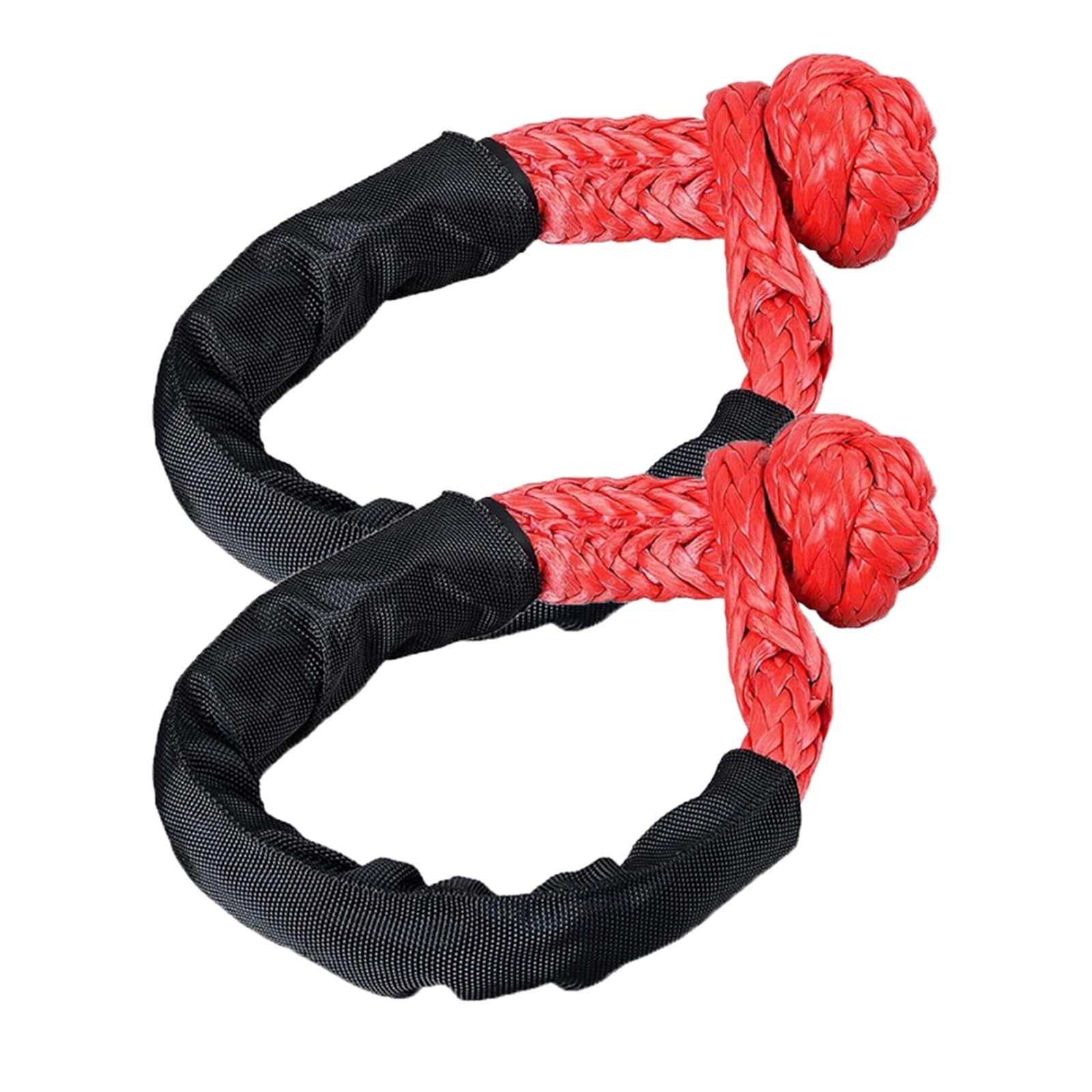 Corde de treuil, Manille souple 4x4 récupération hors route treuil corde synthétique dynamique câble manilles robustes voiture remorquage sangle remorque accessoires ATV(2pcs)