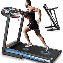 SYTIRY Treadmills for Home with TV Screen and WiFi,Smart Foldable Treadmill Machine,3D Virtual Sports Scene,HiFi Speakers,Popular APP for Social Networking,Video,and Search,Walking Pad Treadmill