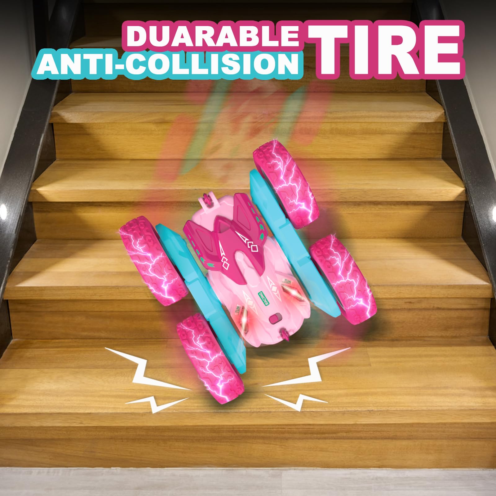 seveclotree Macchina Telecomandata Bambina,360°Rotazione 2.4GHZ 4WD RC Auto Macchina Radiocomandata,Giocattoli per Bambini 3 4 5 6 7 8 Anni Regali