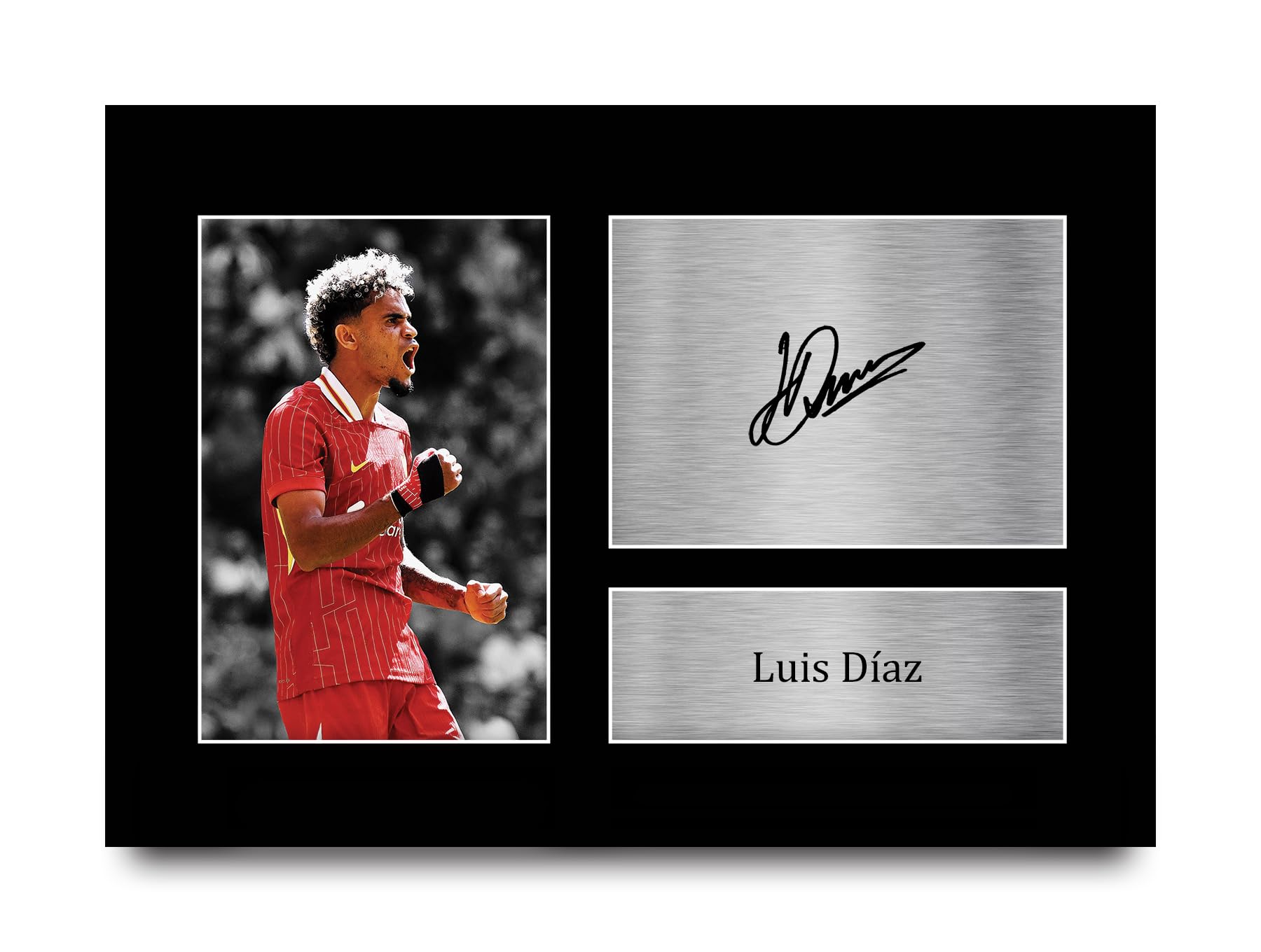 HWC Trading A4 Luis Diaz Liverpool Gifts Printed Signed Autograph Picture for Football Fans and Supporters