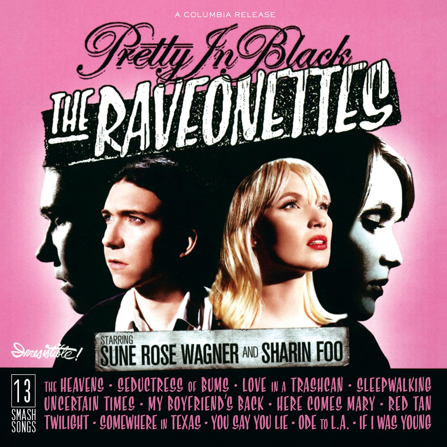 Pretty In Black Half White & Half Pink C