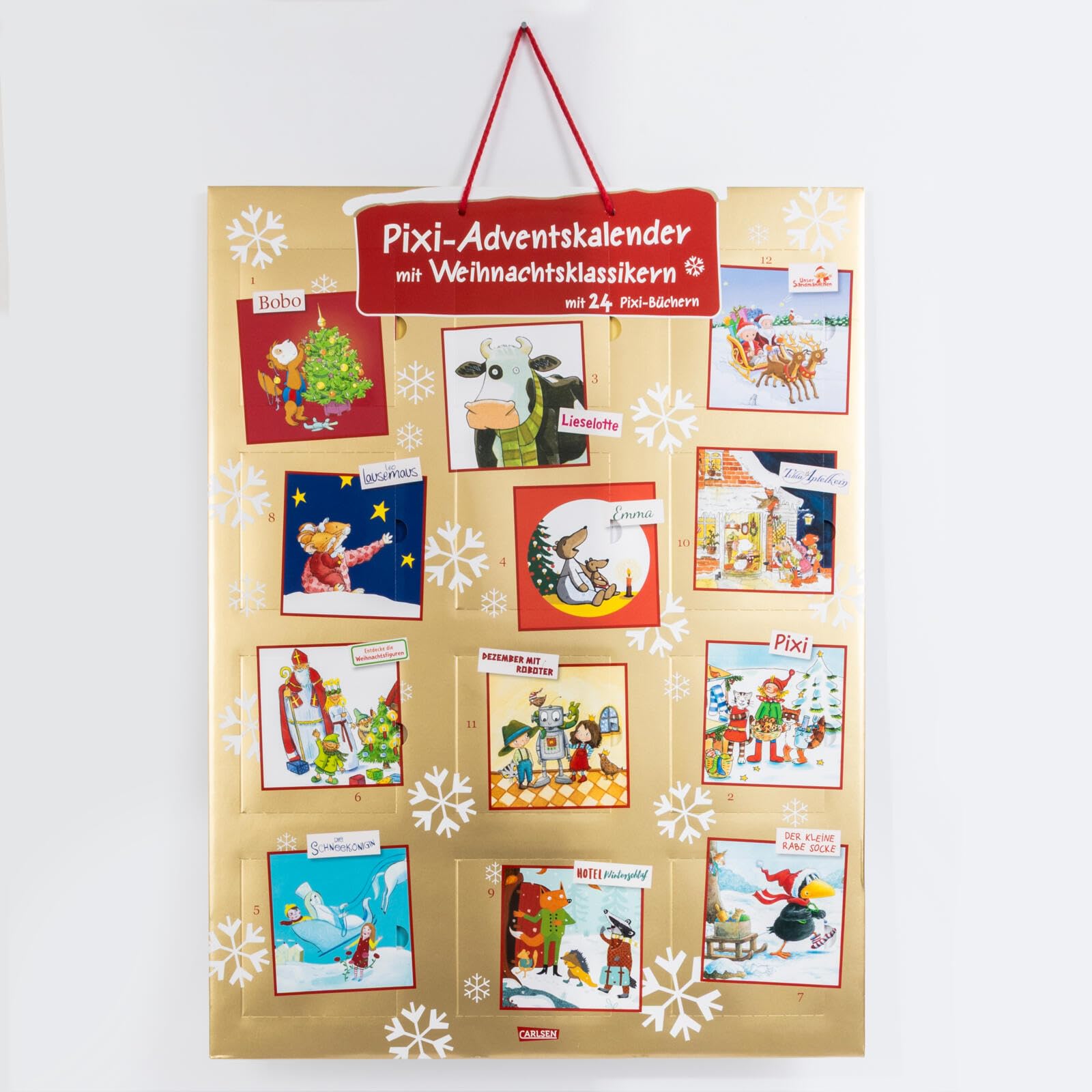 Pixi Adventskalender GOLD 2026: Adventskalender mit 24 Weihnachts-Klassikern als Pixi