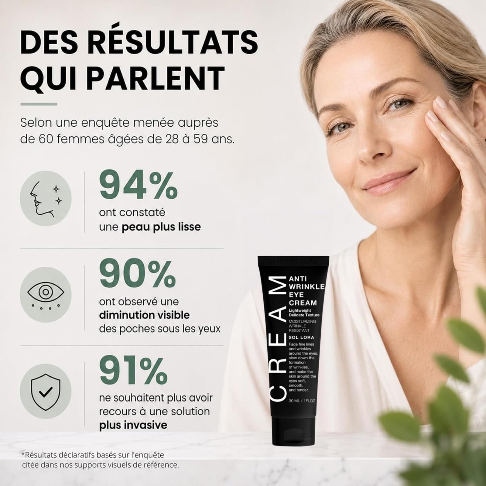 Lyciana Baume Anti Ride et Anti Cerne–Instant Eye Cream