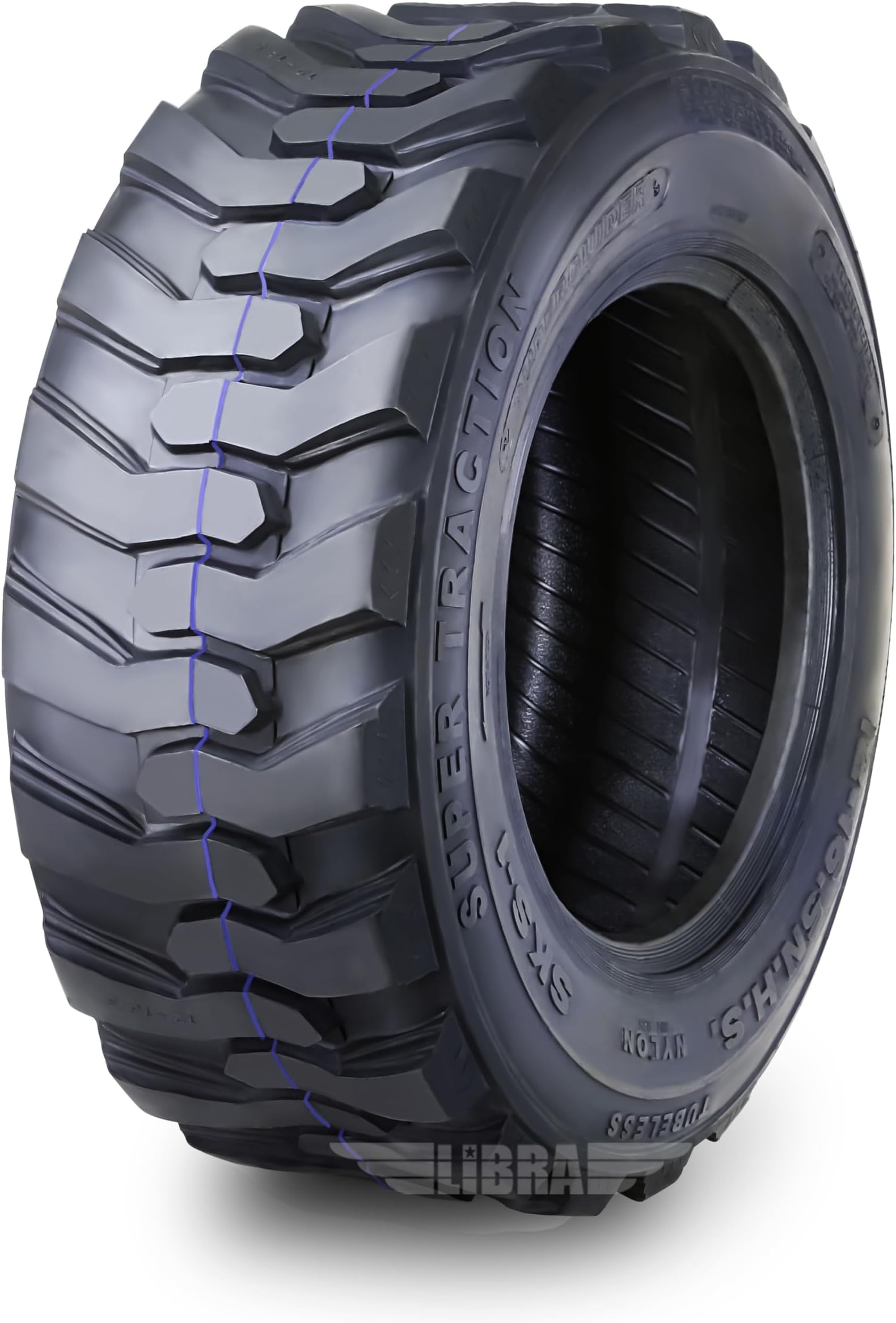 One New Heavy Duty 10-16.5/12 Ply SKS-1 Industrial Skid Steer Tire w/Rim Guard