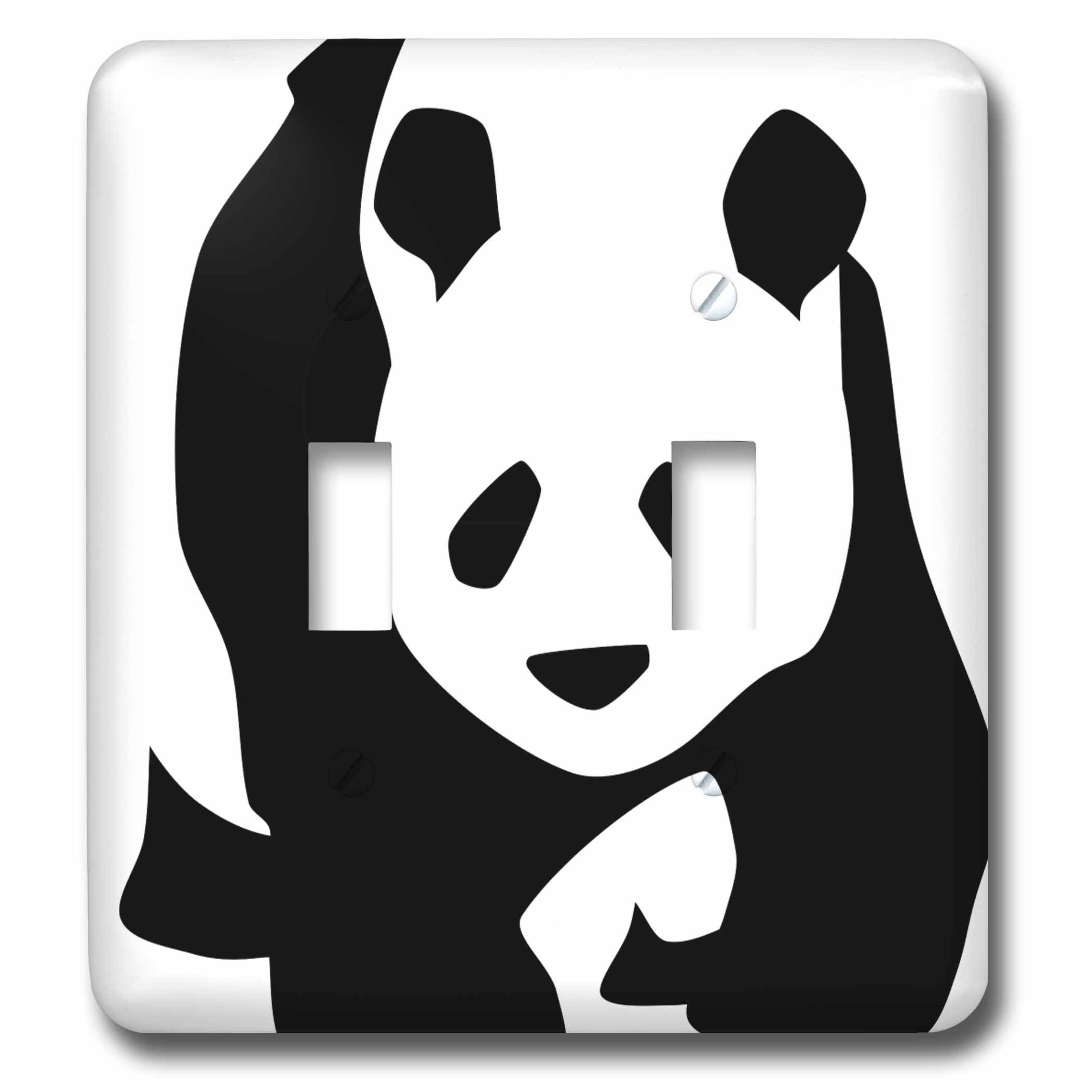 Panda Bear Interrupteur à baïonnette 3dRose LSP_51358_2 pour masquer les murs ternes