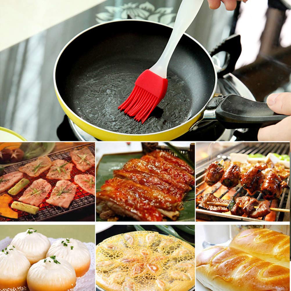 Set di 4 pennelli in silicone per barbecue, 4 colori, per arrosti, barbecue, barbecue a gas, grill elettrico