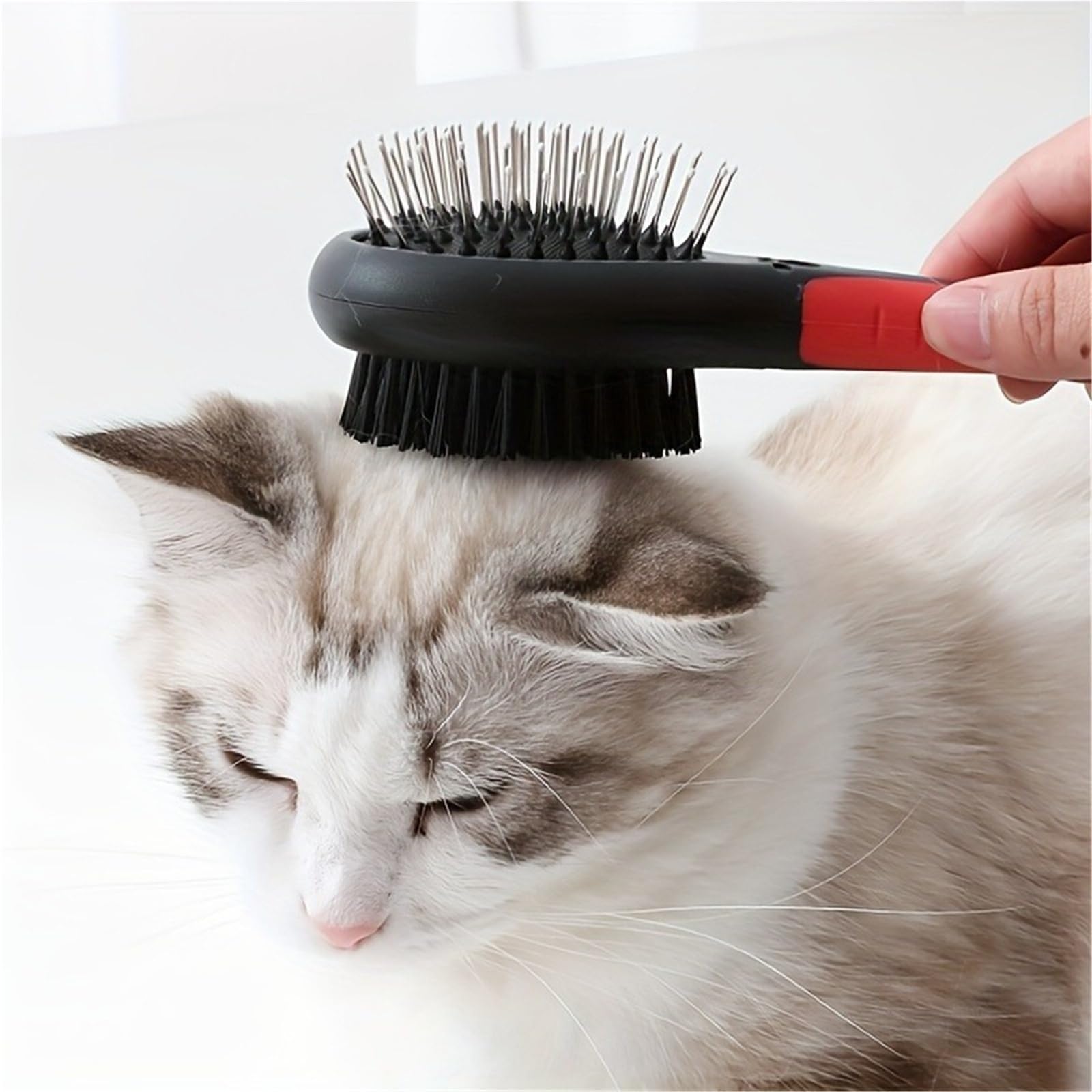 Hundekamm 1pc Hund Pinsel Hundesalon Kamm Doppelseitige Pin Reinigt for Haustiere Verschütten Und Schmutz Werkzeug Katze Liefert zum Entwirren(S)