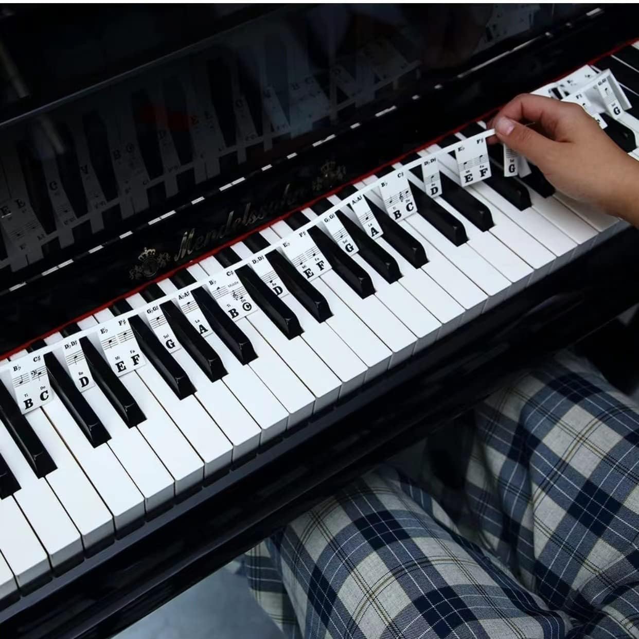 Autocollants Amovibles Pour Clavier Piano Débutants - Étiquettes Silicone Réutilisables 88 Touches - Sans Résidus - Apprentissage Facile