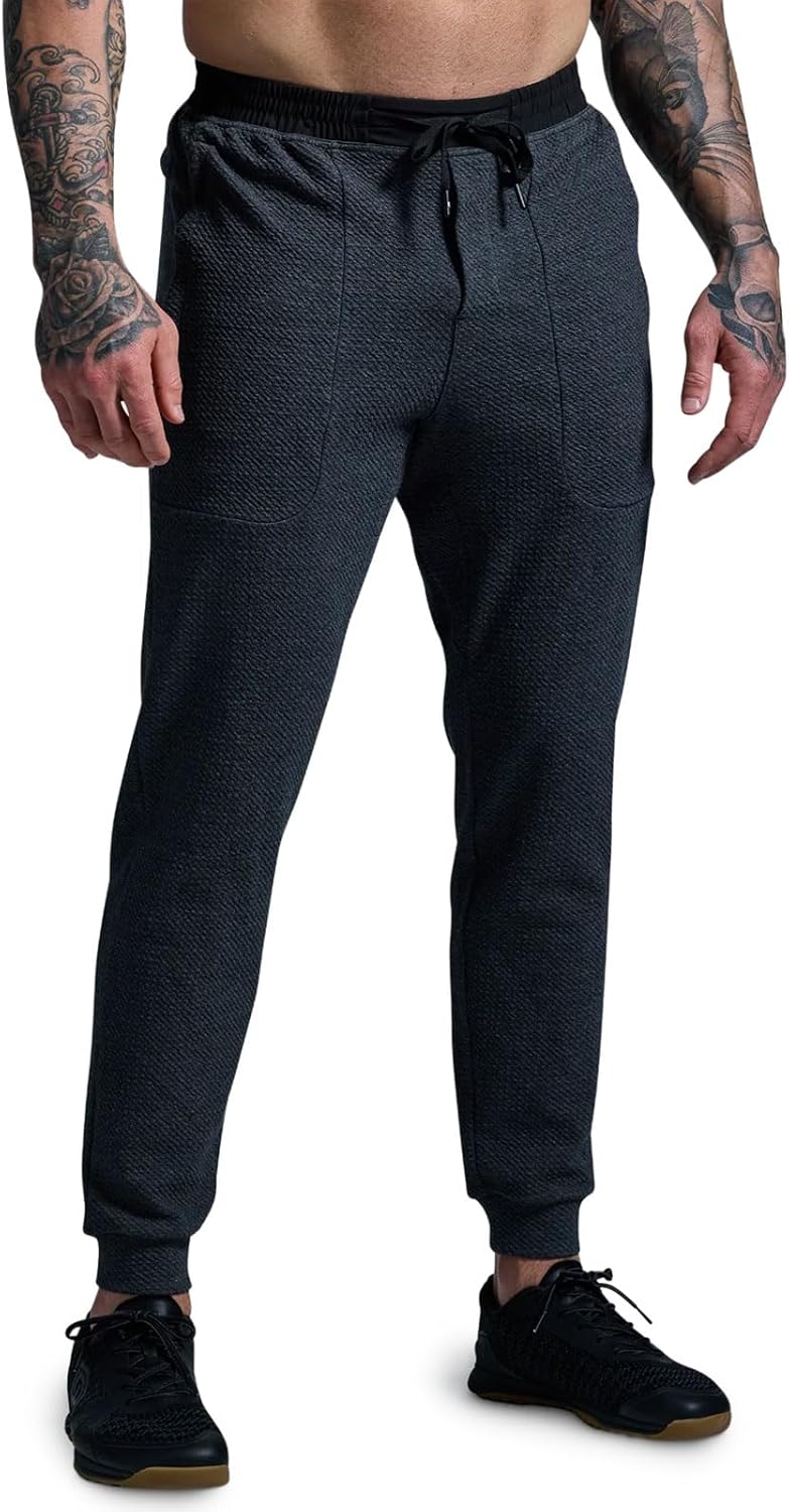 Born Primitive Men's Cloud Jogger - Ultra-Soft Stretchy Sweatpants with Zipper Pockets & Drawcord Waistband for Recovery Days