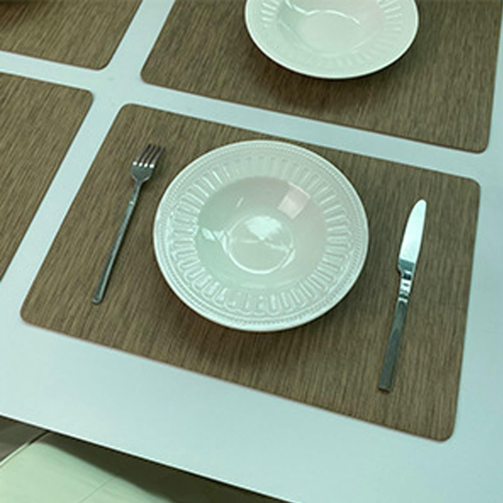 Sets de table marron uni 30x45cm pour des repas chaleureux en famille