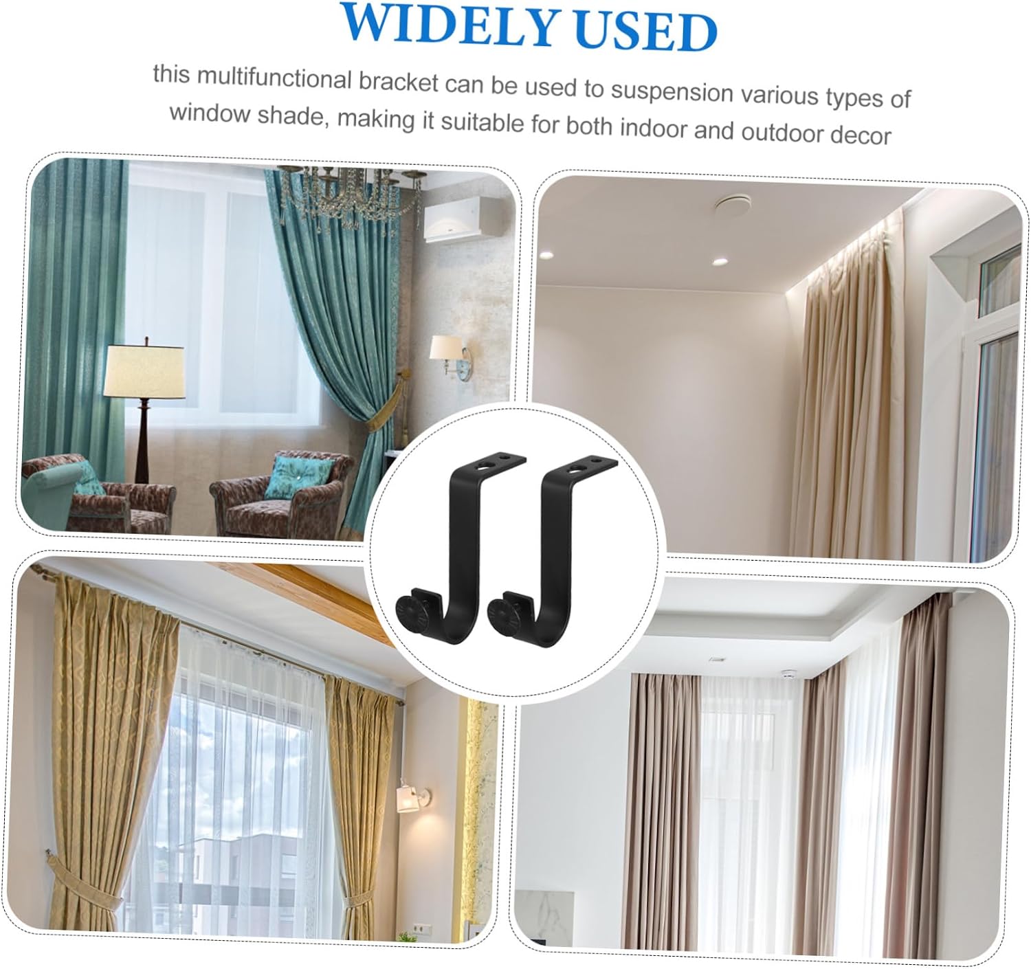 Curtain Rod Brackets for Windows Metal Curtain Rod Mounting Brackets Bay Window Blind Holder
