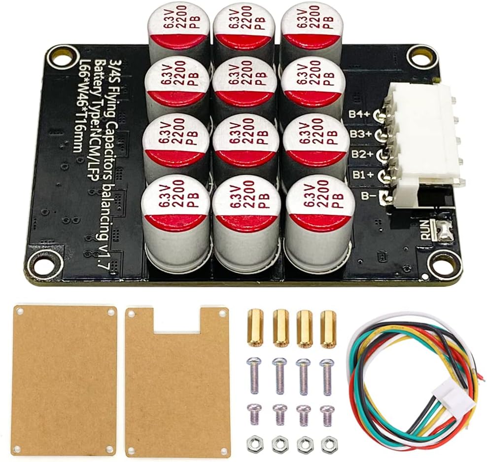 3S 4S 12V 5.5A Capacitor Active Equalizer Whole Group Balancer Lifepo4 LFP Lipo Li-ion Lto Lithium Active Battery Energy Transfer Equalization + Protective Case