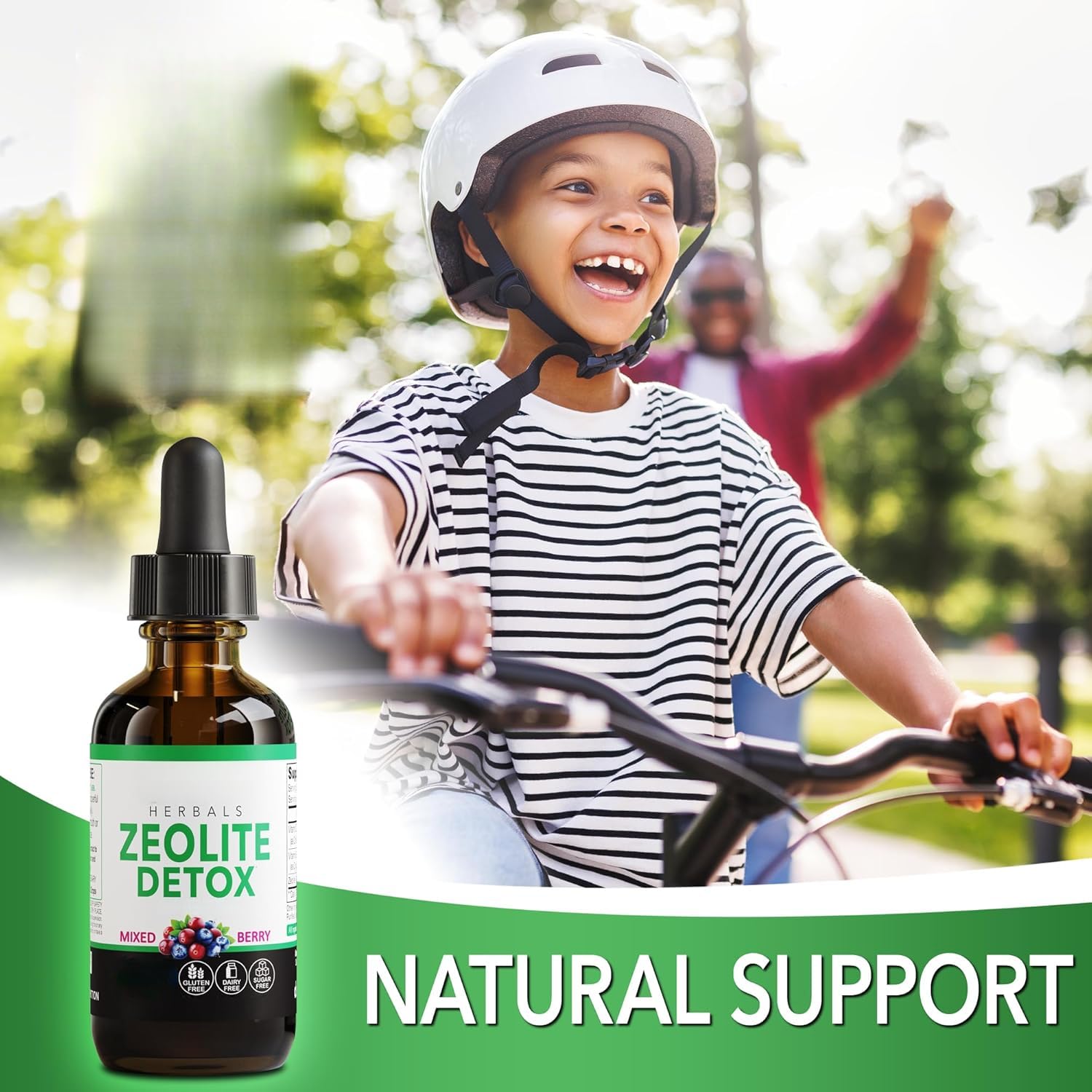 Gouttes Liquides de Zéolite Clinoptilolite avec Vitamines, Nettoyage Quotidien Doux, Soutien à la Concentration et à la Parole, Arôme Baie