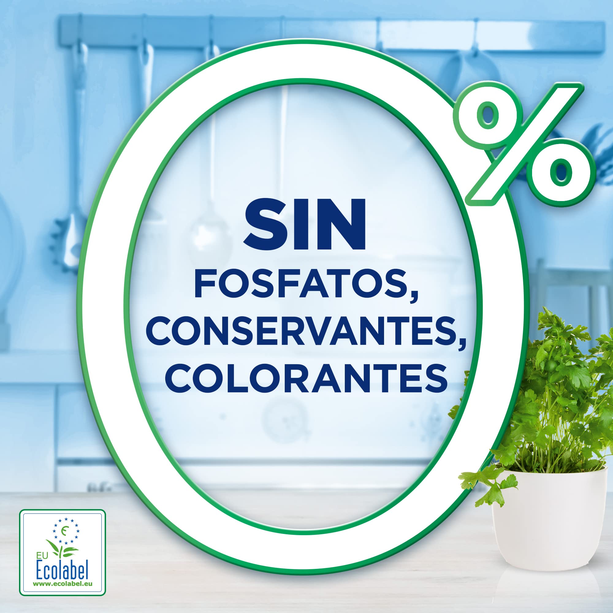 Reckitt Finish Power Gel 0% Detergente Gel Lavavajilla con Certificado Ecológico, 2 unidades - 120 Dosis