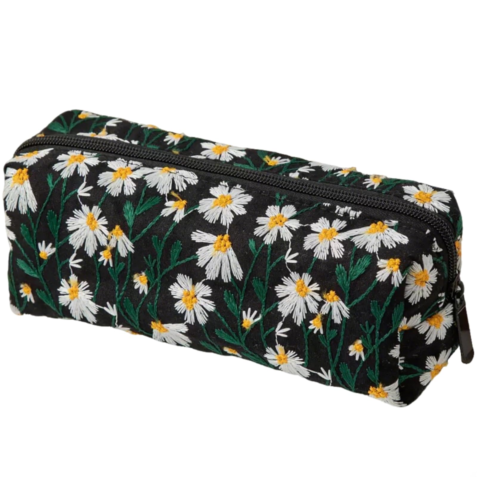Carry bloom Pencil Pouch Cute Pencil Case for Girls Aesthetic Pencil Bag with Zipper Pen Cases School Supplies Makeup Bag (5 floral daisy) — image 1