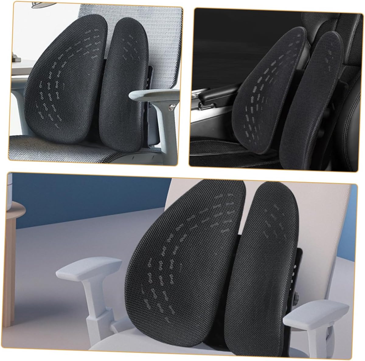 Zerodeko Lumbar Support Pillow for Desk Chair Car Gaming Chair Back Support Pillow Height for Comfort