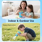 Odatay 4K 1000X Digital Microscope for Kids with 32G Card, Long Distance Viewing & 2.4" Screen Portable Handheld Edu Toys for Age 3-12 Exploring Bugs Plants at Home Classroom & Outdoor Travel, Blue