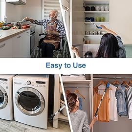 Grabber Reacher Tool 2-Pack, 32 Foldable Reacher Grabber Pickup Tool with 90 Rotating Jaw & Magnet, Trash Picker Upper Grabber, Lightweight Grabbers for Seniors Heavy Duty