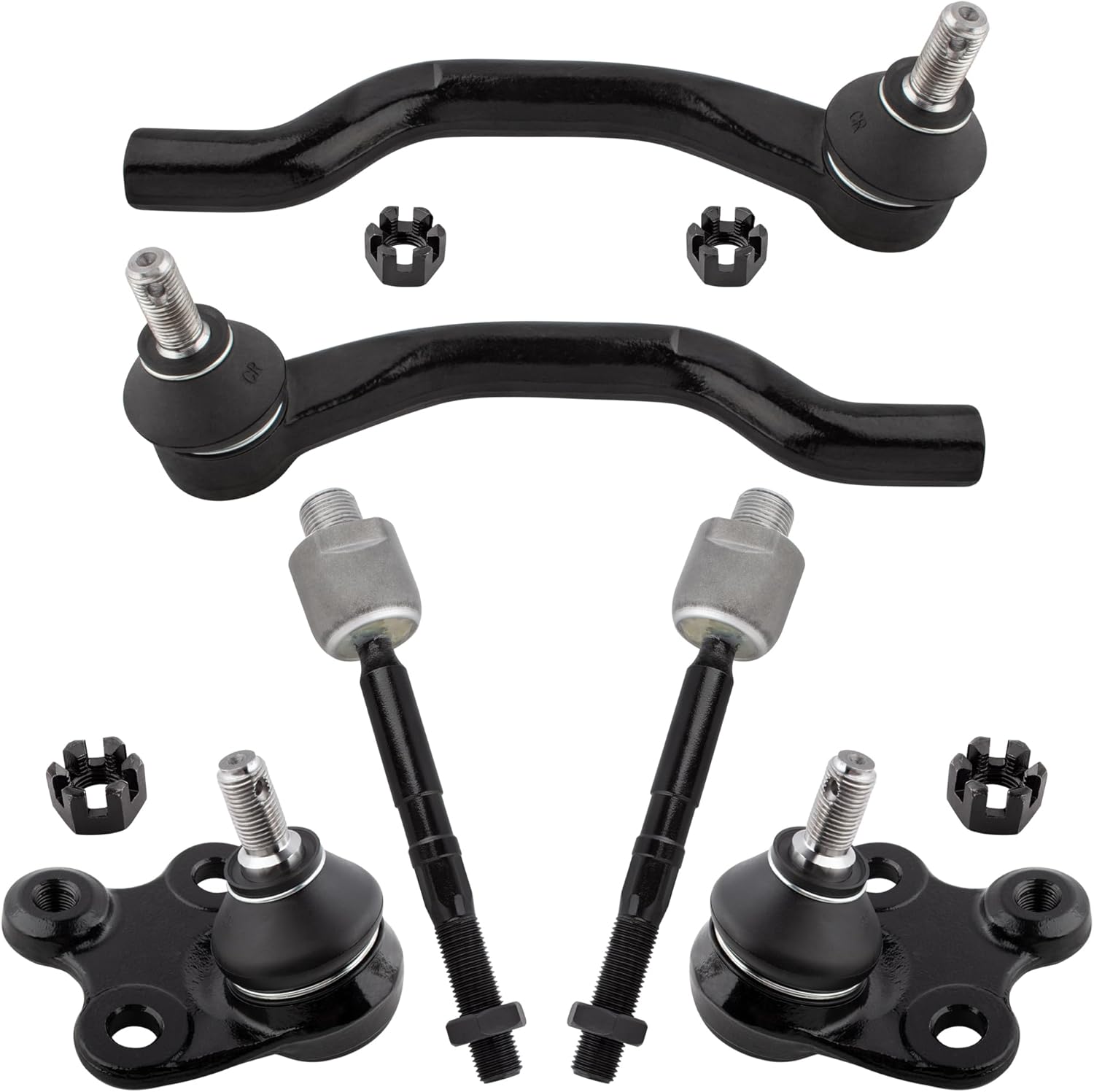 BOXI 6pcs Front Inner Outer Tie Rod Lower Ball Joints Fit for Honda Civic 2012 2013 2014 2015 1.8L l4 GAS/for Acura ILX 2013 2014 2015 2.0L l4 GAS | EV800906 K500234 ES800912 ES800913