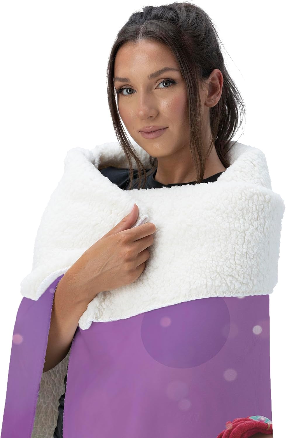 Northwest Disney Junior The Little Mermaid Silk Touch Sherpa Throw Blanket, 50" x 60", Ariel and Ursula