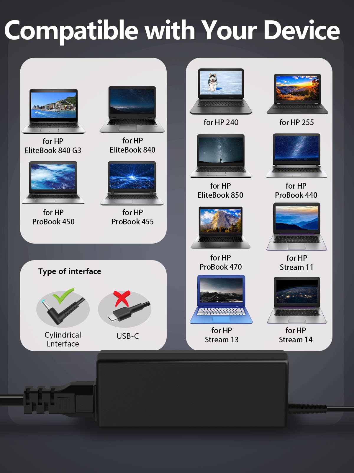 Alimentatore HP 90W 19.5V - Caricabatterie Per Laptop HP EliteBook, ProBook, Pavilion, Stream - Foto 12