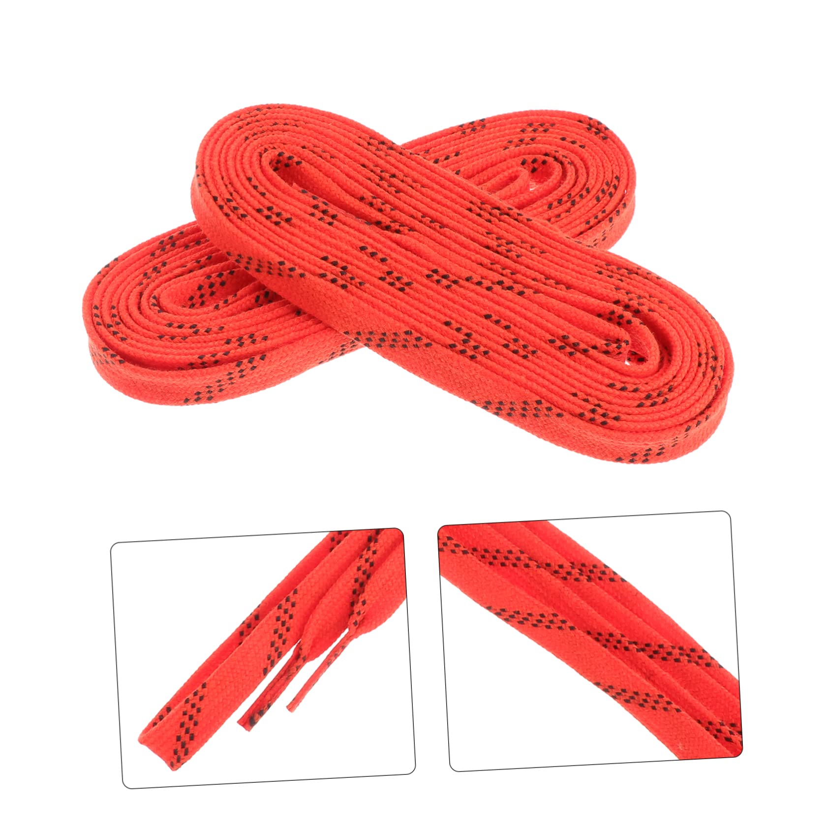 TOYANDONA Lacets Cirés pour Patins de Hockey et Chaussures de Ski, Orange 96 Pouces, Résistants Gel, pour Sports sur Glace et Neige