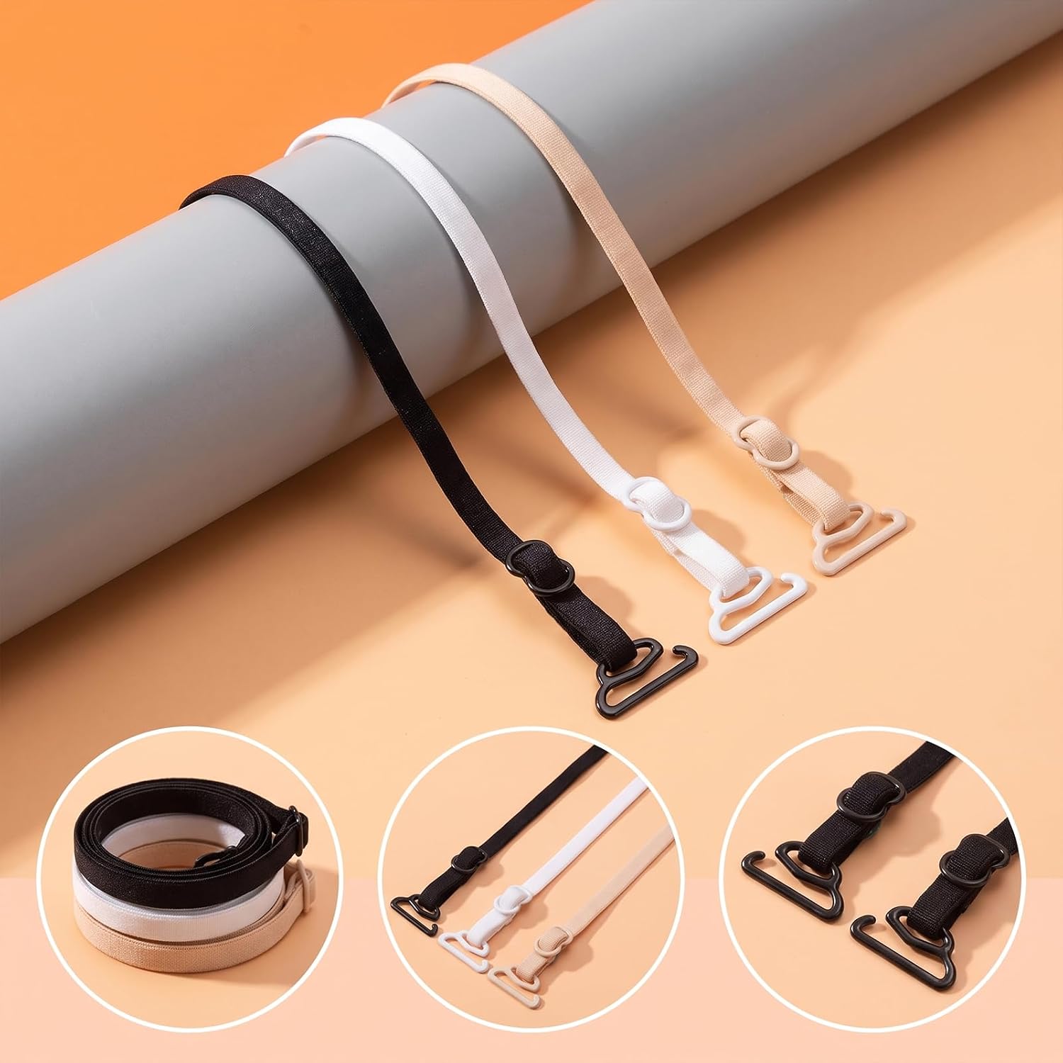 32 Pcs Clear Bra Straps, Adjustable Invisible Thin Bra Straps image 5