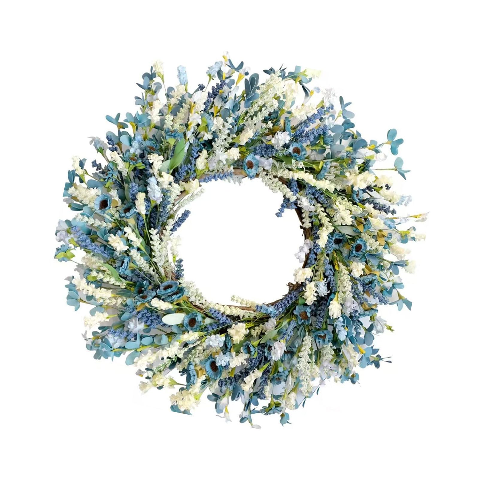 PANGBOER Floral Wreath 40X40Cm Realistic Artificial Flower Hanging Decoration for Door Window Indoor and Outdoor Simulation Flower