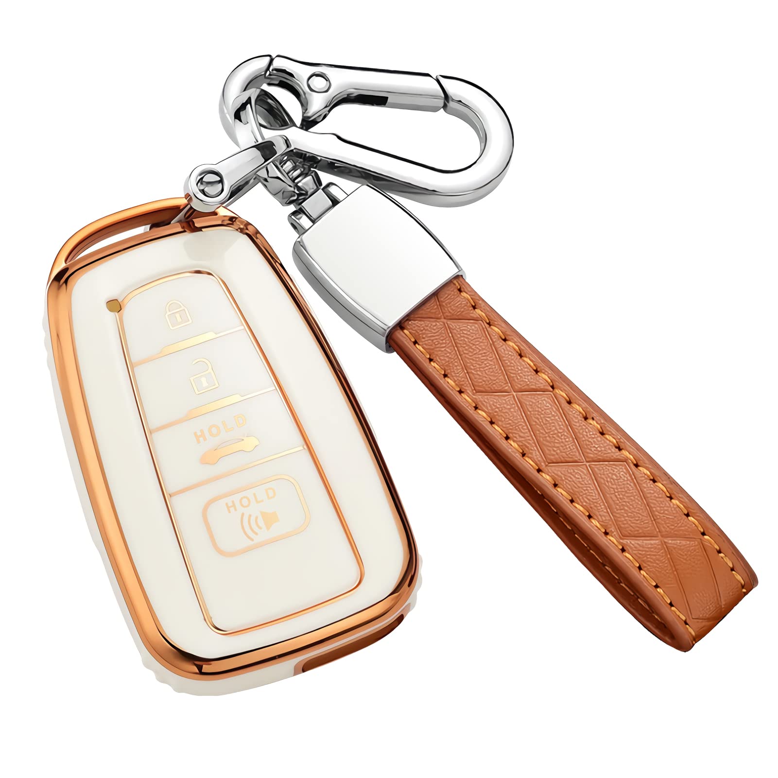 ZOBIG Genuine Leather Key Fob Cover For Toyota Car Key Case Shell For Fit Toyota Chr Prado Camry Avalon Rav4 Highlander Avalon Prius Corolla Cross Gt86 Original Remote Key I.68667173 - View #11