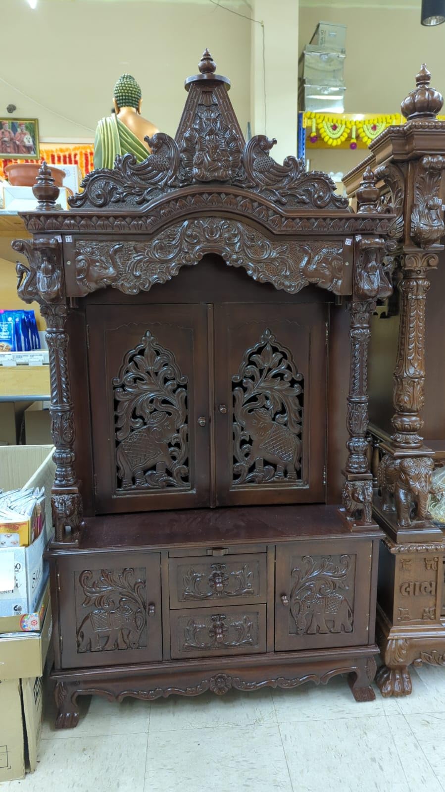 Buy Wooden Temple for Home Large Temple Teak Wood Temple Handcrafted