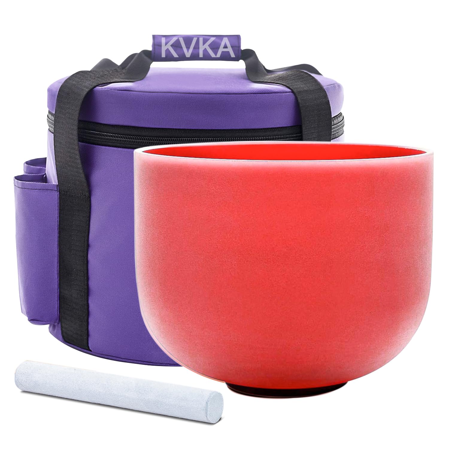 KVKA Misa dźwiękowa 25 cm, 432 Hz C note 10 cali czerwona czakra Sound Healing misa dźwiękowa do medytacji, redukcji stresu, relaksu z torbą do przenoszenia