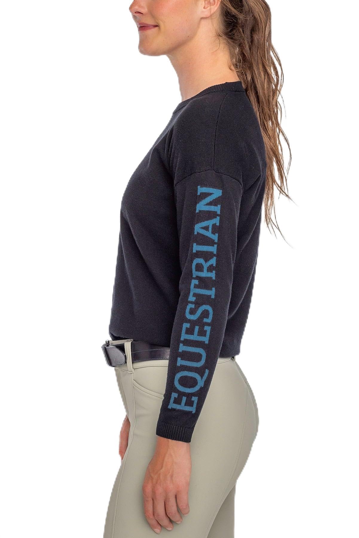 Kastel Denmark Womens Soft Knit Crewneck Sweater Jump Dressage Activewear Pullover Layer Equestrian Riding Ski