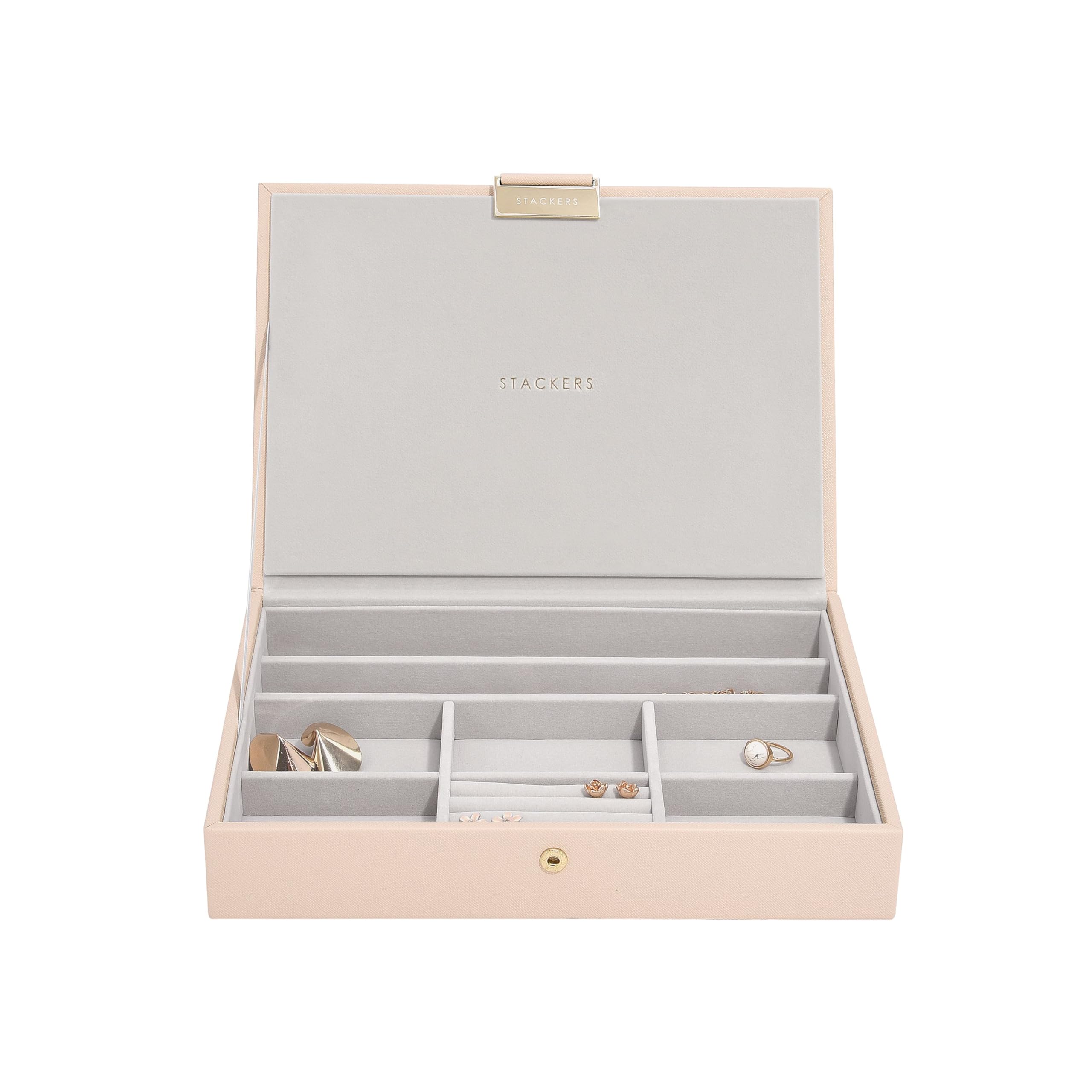 Stackers Blush Raffia Classic Jewellery Box Lid