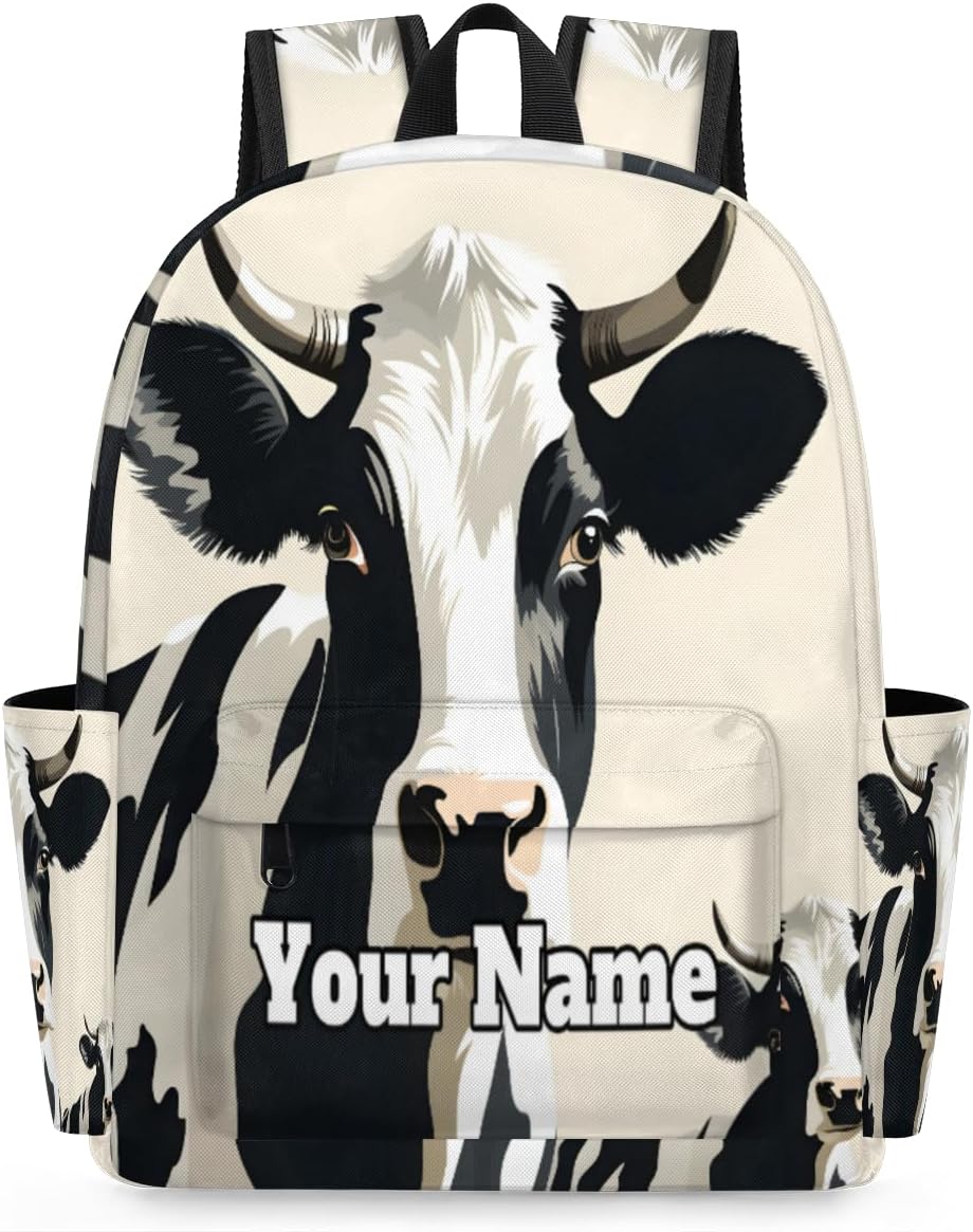 Amazon.com | Snatocys Personalized Cow Patten Preschool Toddler ...