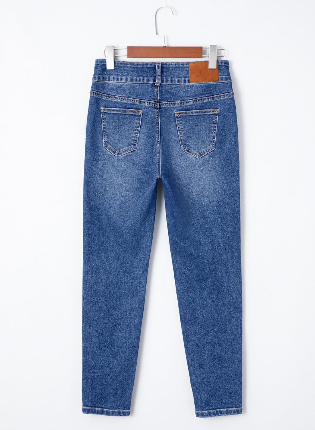 Sidefeel Women's Skinny Jeans Straight Leg High Waisted Stretchy Ankle Denim Pants with Patch Pockets - Image 6