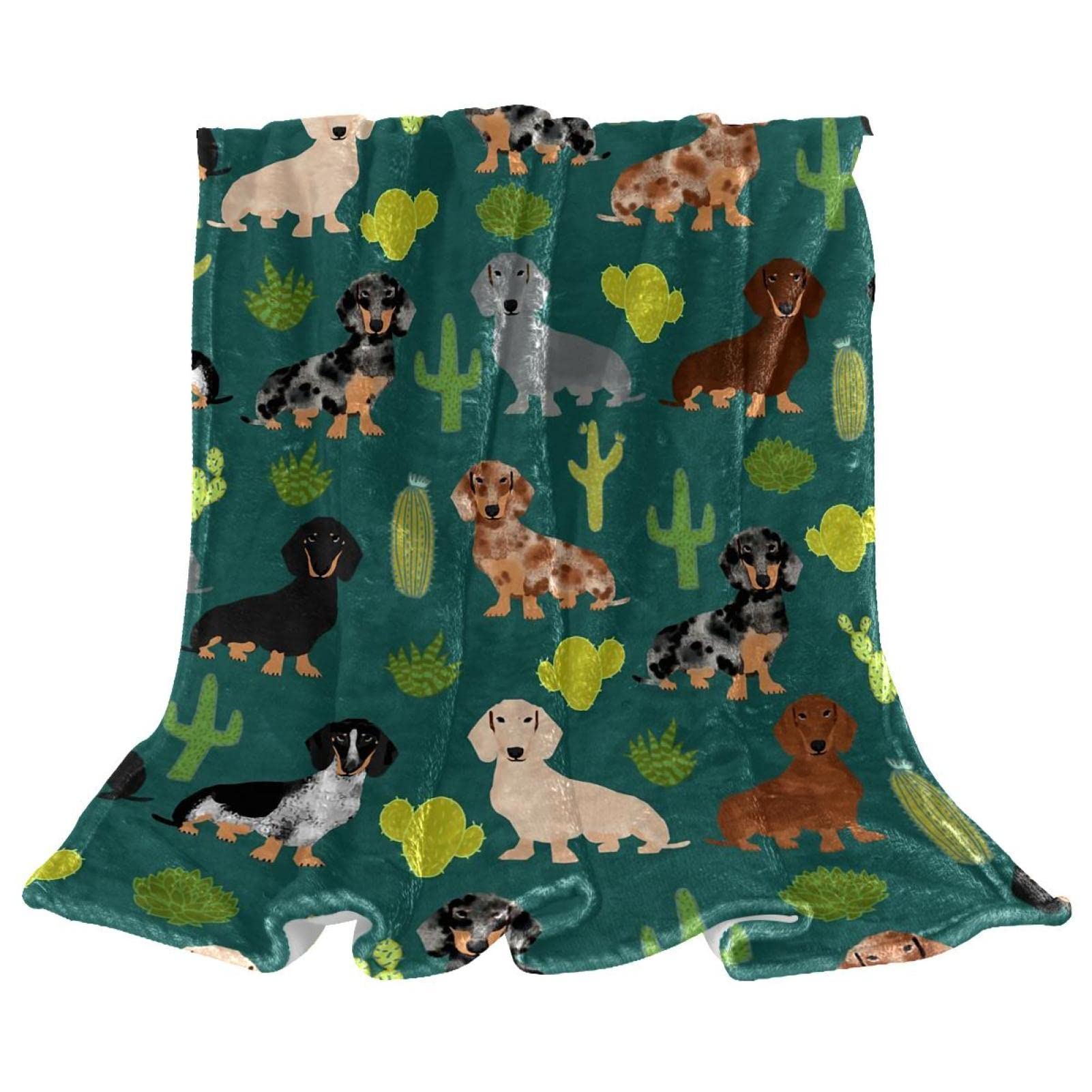 Plaid polaire doux imprimé animal dessin animé pour chambre et salon