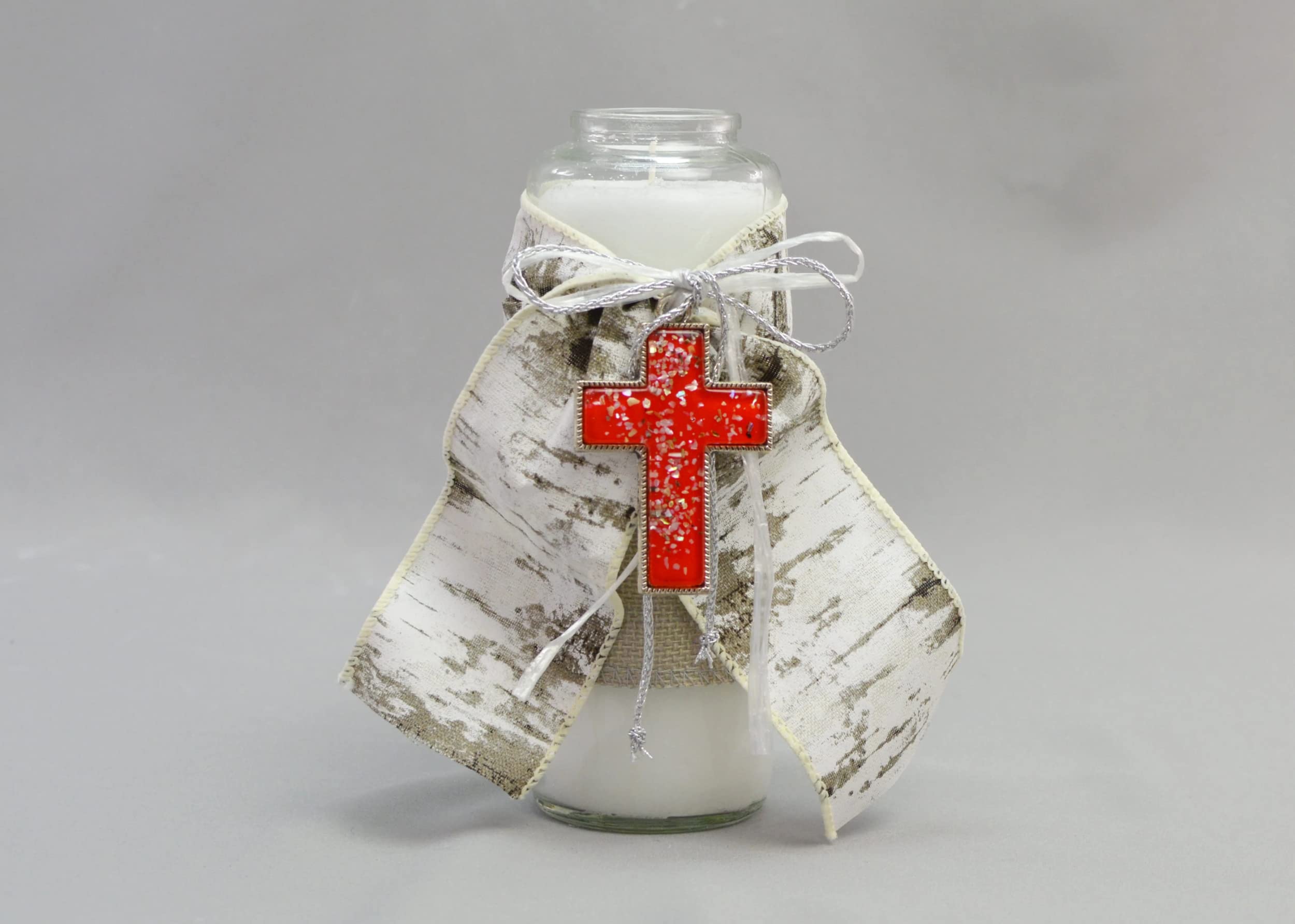 Bright Week Easter Candles - Faith | Orthodox Prayer Candle | Bright Week 7 Day Candle | Easter Candle with a Red Cross | Pascha Lambathes