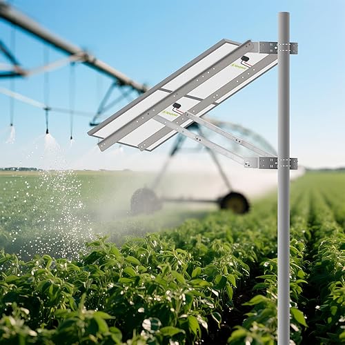 Miniatura 8 de Newpowa Soporte de montaje ajustable de ángulo universal, poste de brazo único, soportes de pared y tierra hasta 35 W panel solar