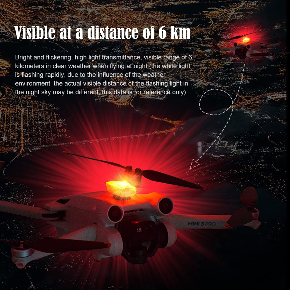 POFET Drone światło stroboskopowe migające światło antykolizyjna LED do ładowania dla wszystkich dronów nocny lot lampa antykolizyjna akcesoria