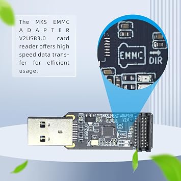 Flylin High Speed MKS EMMC Adapter V2 USB3.0 Card Reader Programmer