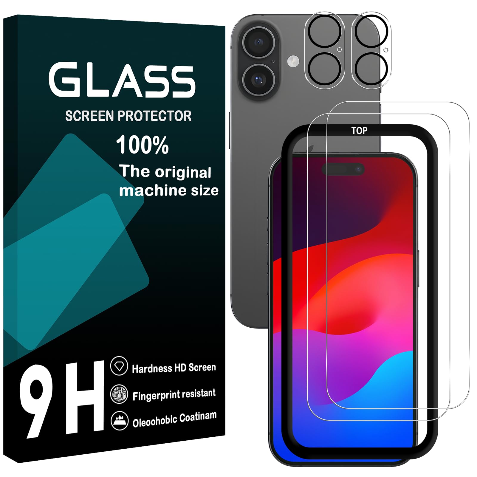 対応 iPhone 17 ガラスフイルム ガイド枠付き 【2+2 枚セット- 国産旭硝子素材】 iphone17 フイルム 【2枚】+ レンズフィルム 【2枚】 アイホン17 液晶保護フィルム アイフォン 17 強化ガラス さらさら あいほん17 ガラス レンズ保護フィルム ケース 【 日本旭硝子素材採用 硬度9H 耐衝撃 飛散防止 超薄 厚さ0.26mm 気泡ゼロ 3D Touch対応 高感度 撥油性 指紋防止 超耐久 ラウンドエッジ加工 】 TZ-IP17TM4