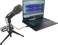 Rockville Z-STREAM Microfone Condensador USB para Computador Youtube Zoom Podcasting Gaming Skype Twitch Streaming Home Studio Gravação Laptop Microfone Desktop com tripé + Para-brisa